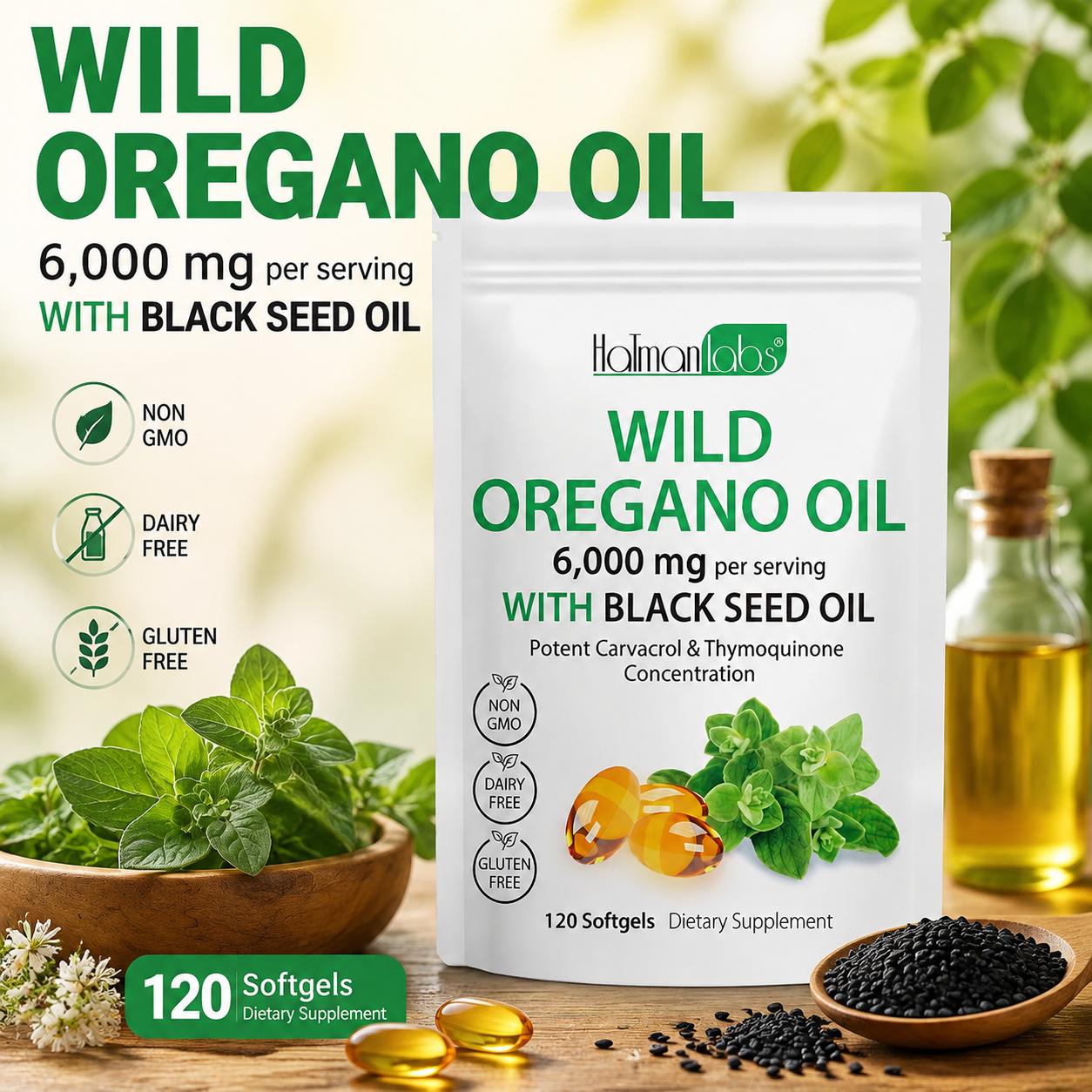 Black Seed Oil Capsule - Масло дикого орегано с маслом черного