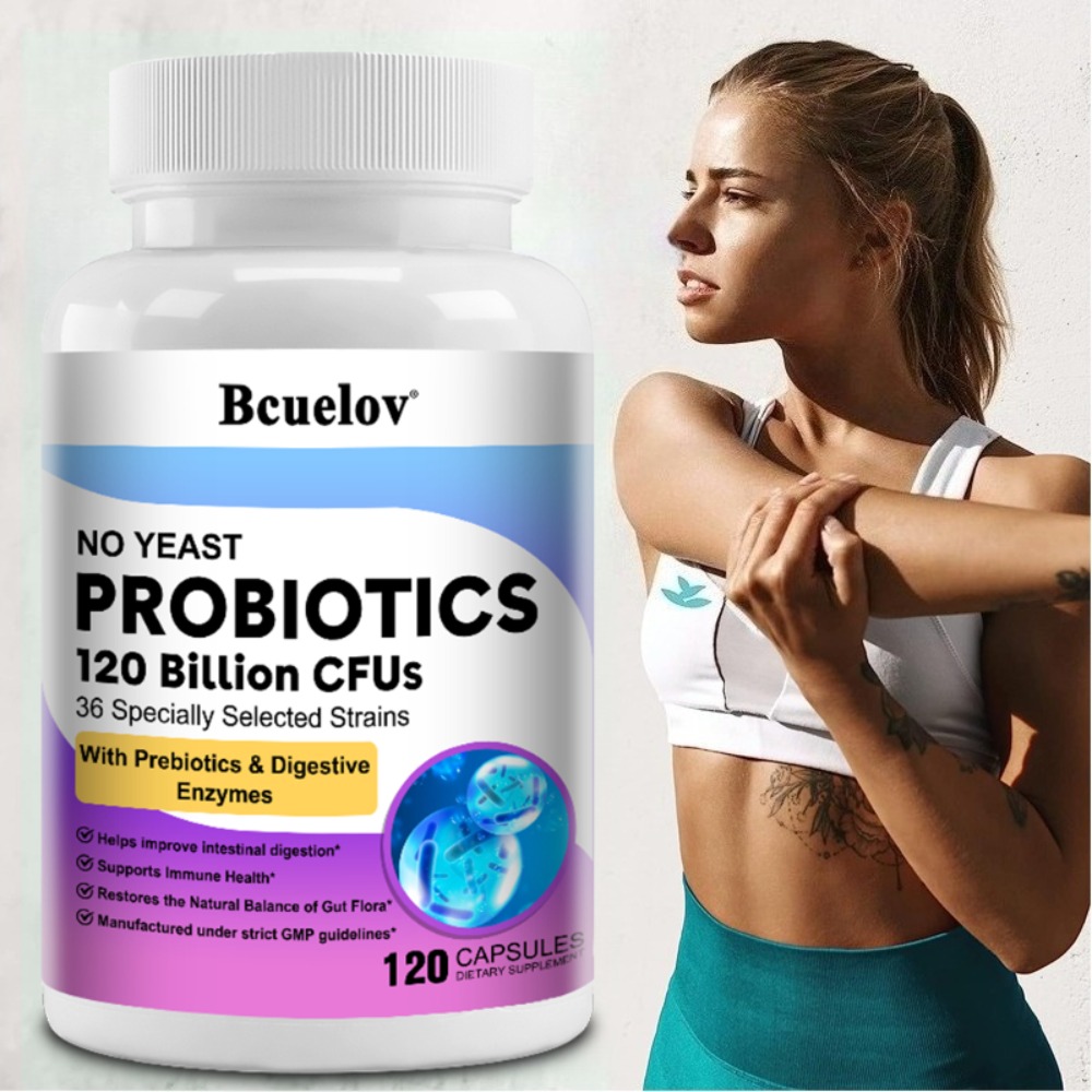 Probiotic 60 Billion - Органические пробиотические капсулы с ферментами, 120