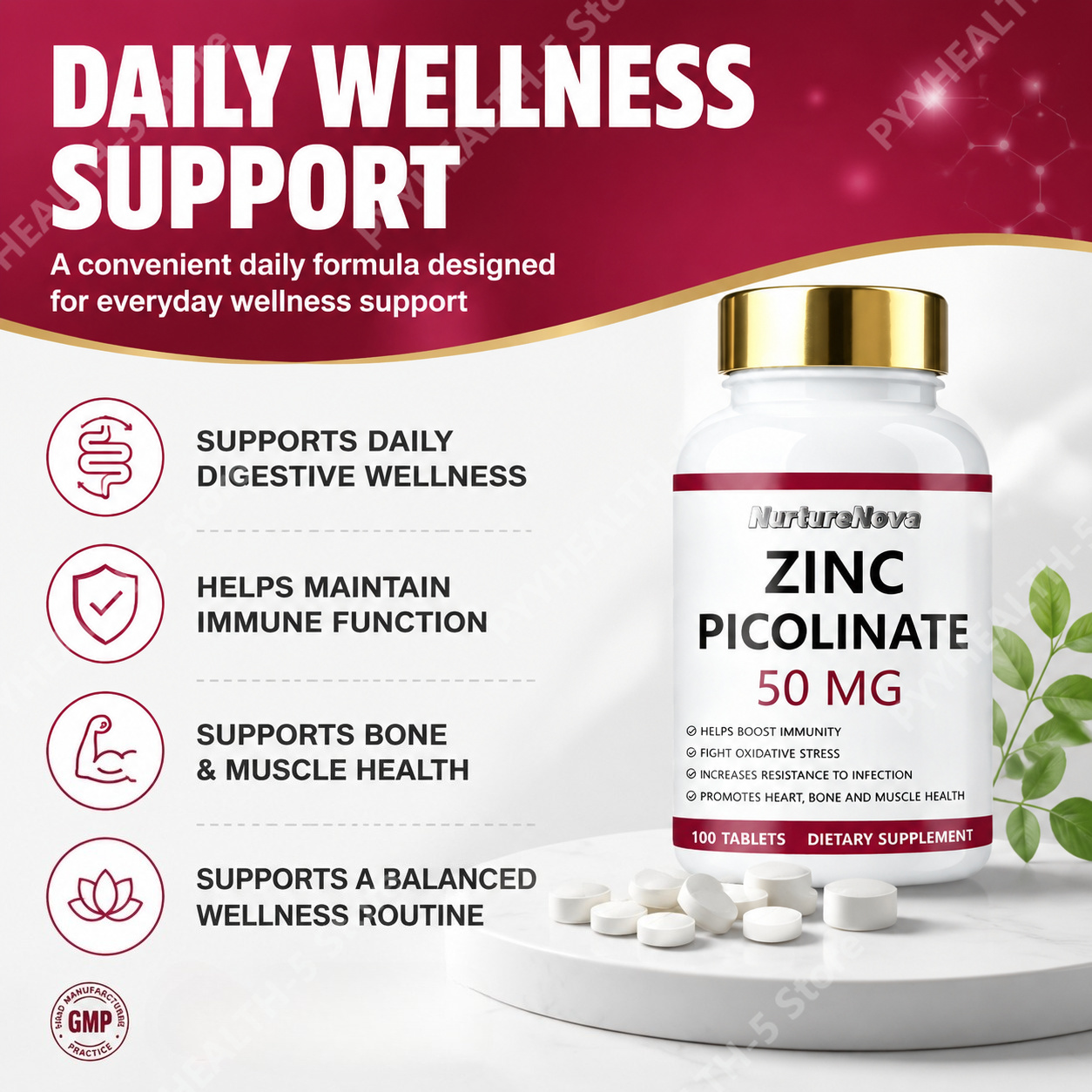 Таблетки пиколината цинка для  – обзор и цена Zinc Supplement 50Mg