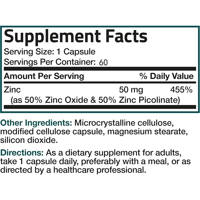 Комплекс цинка 50 мг Высокопро – обзор и цена Zinc Supplement 50Mg